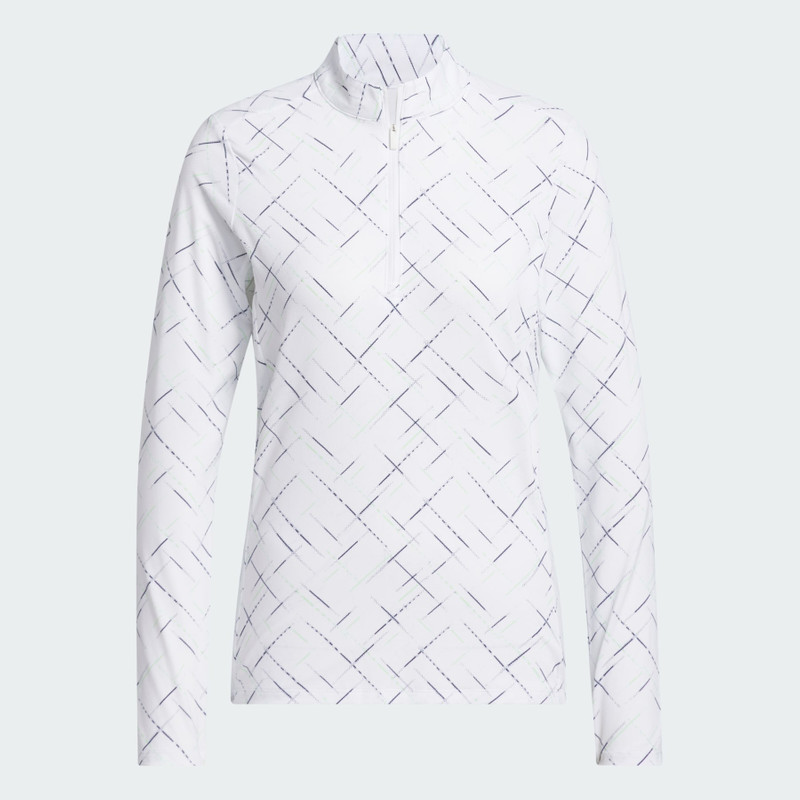 Ultimate365 Printed Quarter-Zip Mock Neck Top - 1