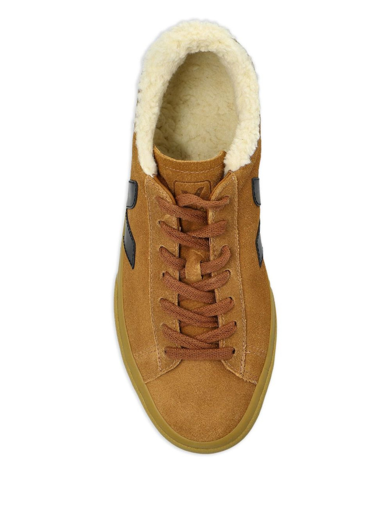 suede leather V-logo sneakers 3