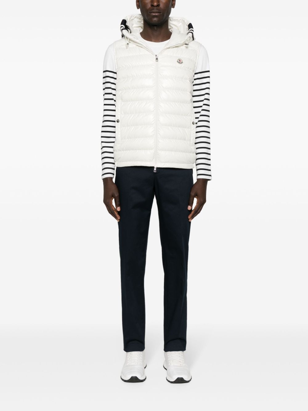 striped-detail tapered trousers - 2