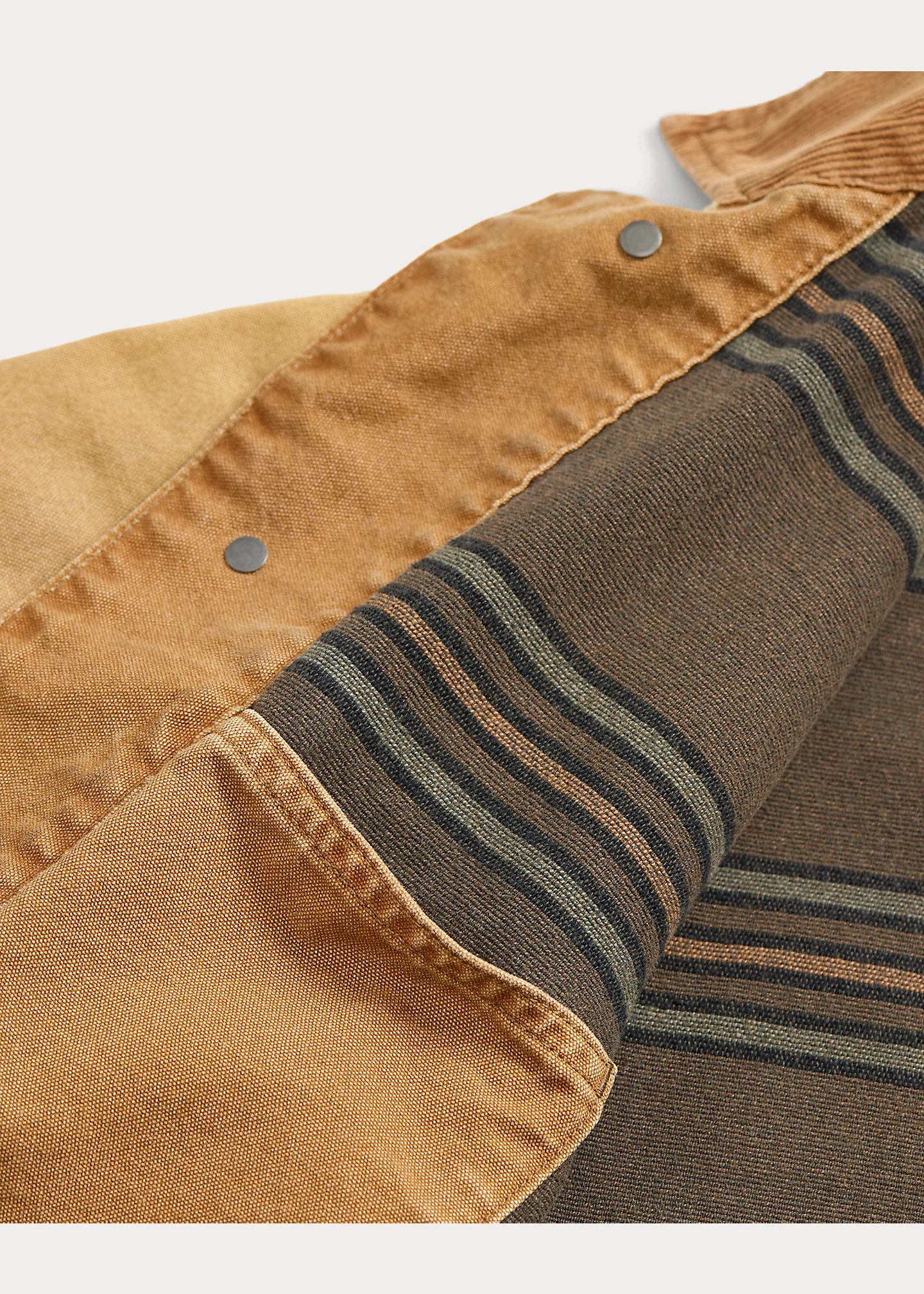 Corduroy-Collar Canvas Jacket - 6