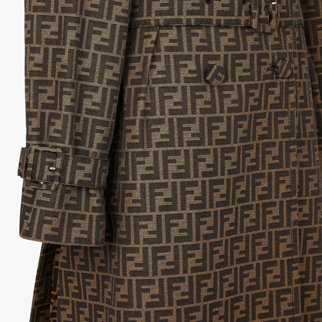 Brown canvas trench coat - 3