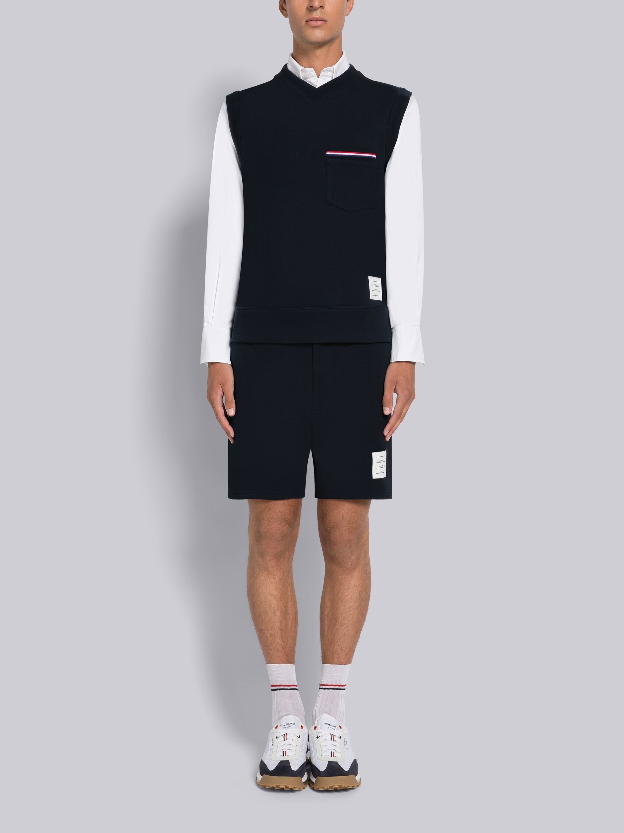 Cotton Interlock V-Neck Vest - 4
