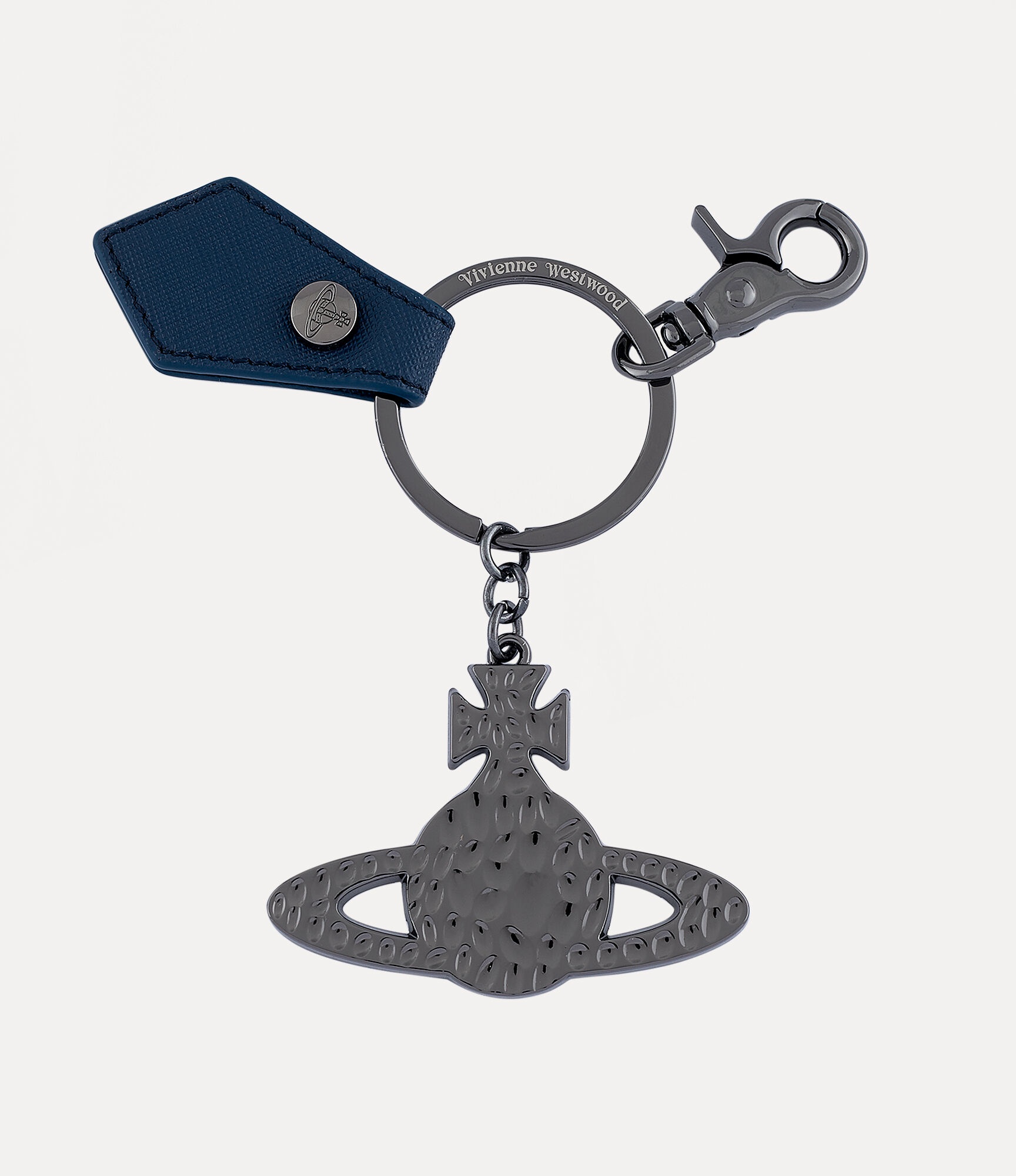 SAFFIANO HAMMERED ORB KEYRING - 1