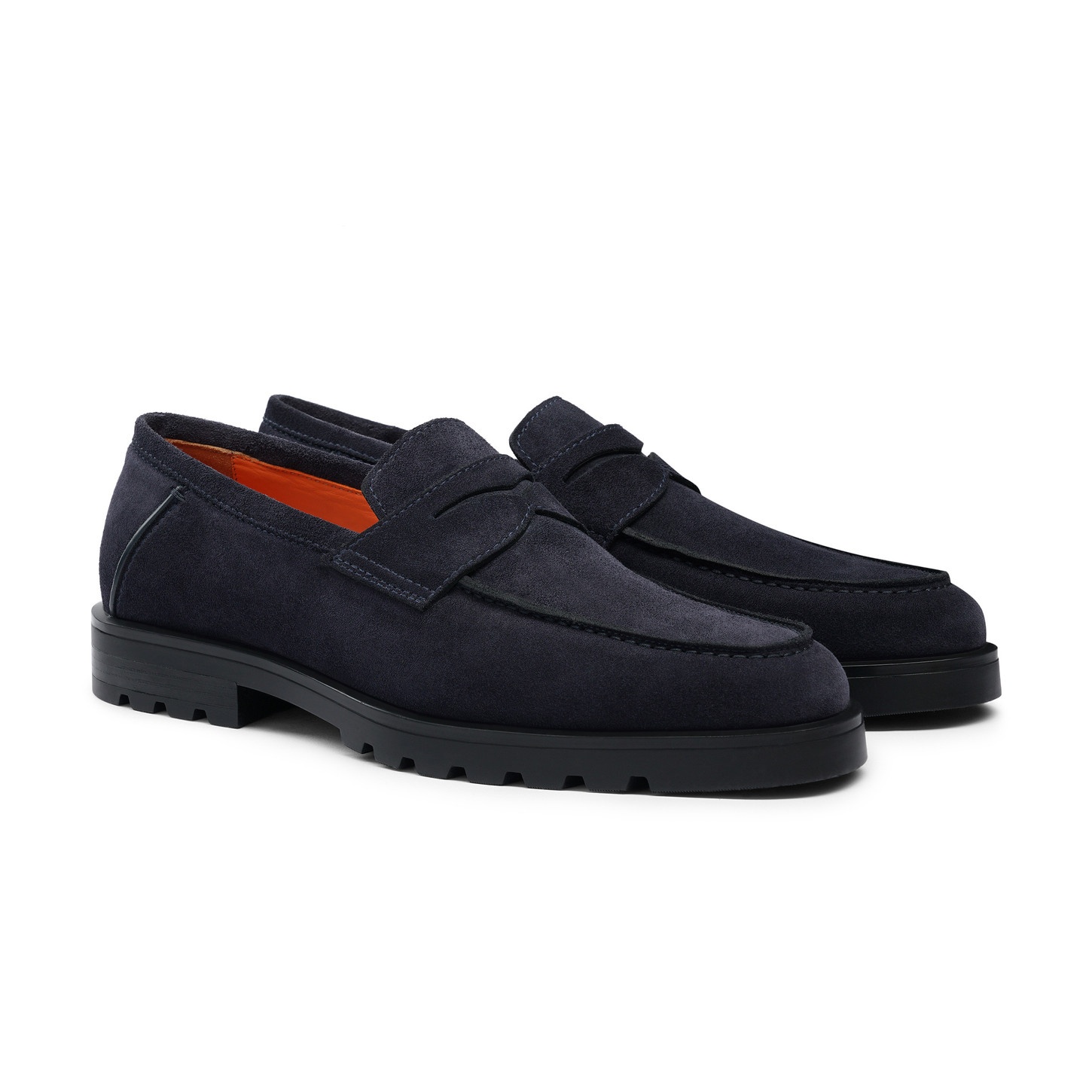 Men’s blue suede penny loafer - 2