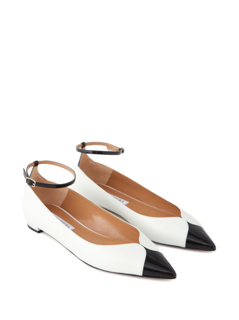 AQUAZZURA pointed ankle-strap ballet flats outlook