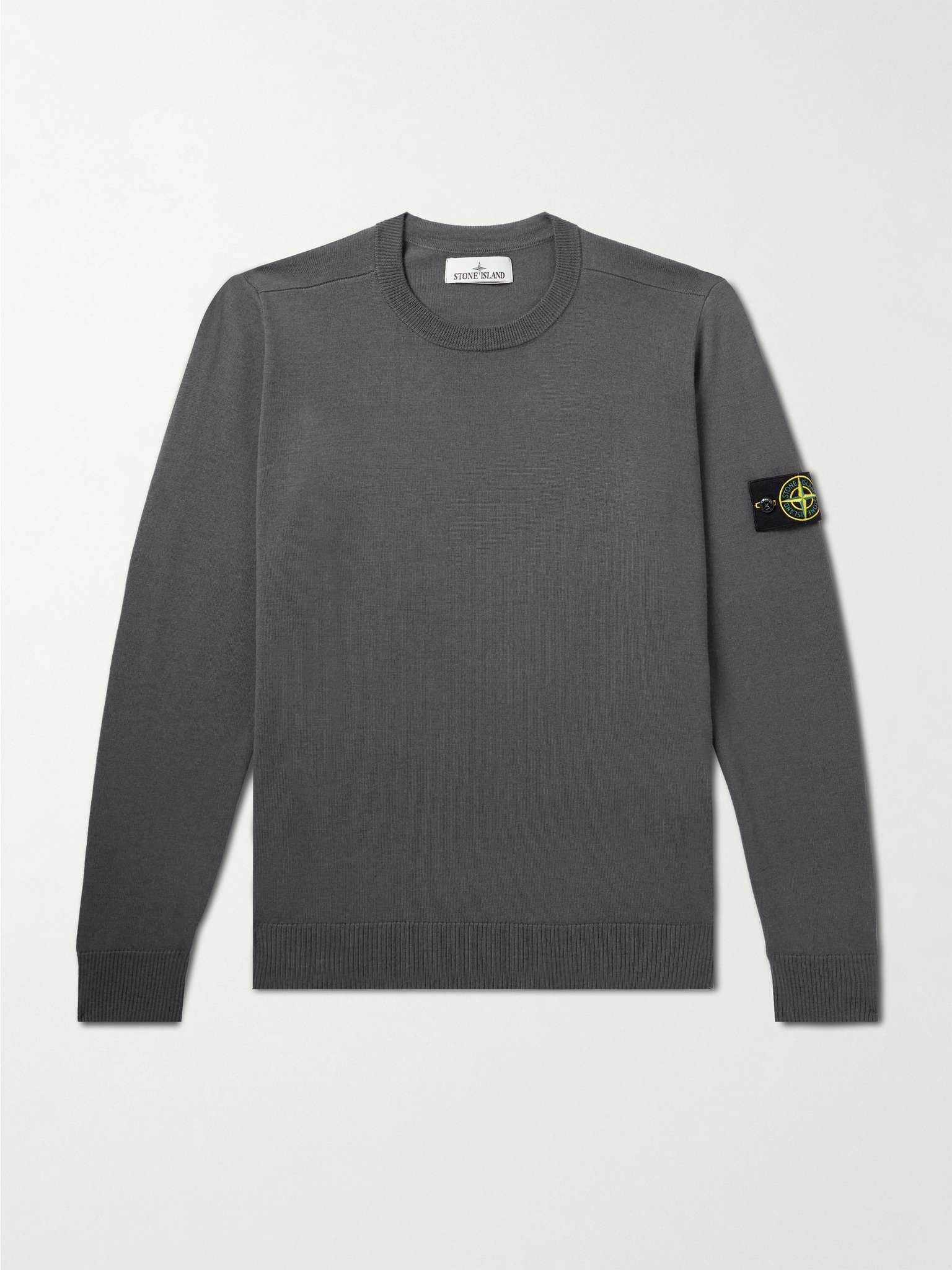 Logo-Appliquéd Virgin Wool Sweater - 1