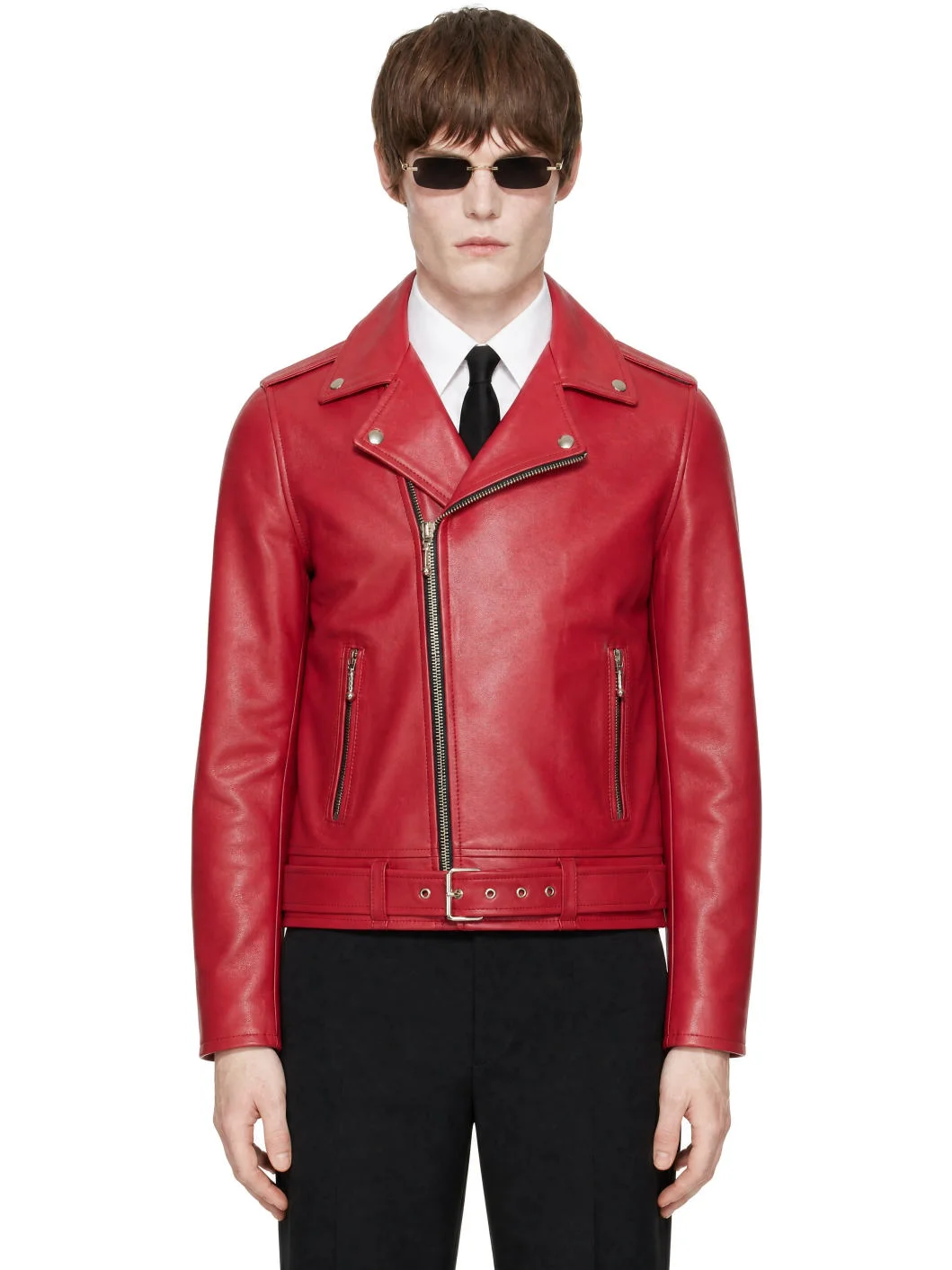 Red Perfecto Leather Jacket - 1