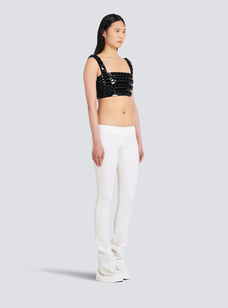 Low-rise wool bootcut pants 5