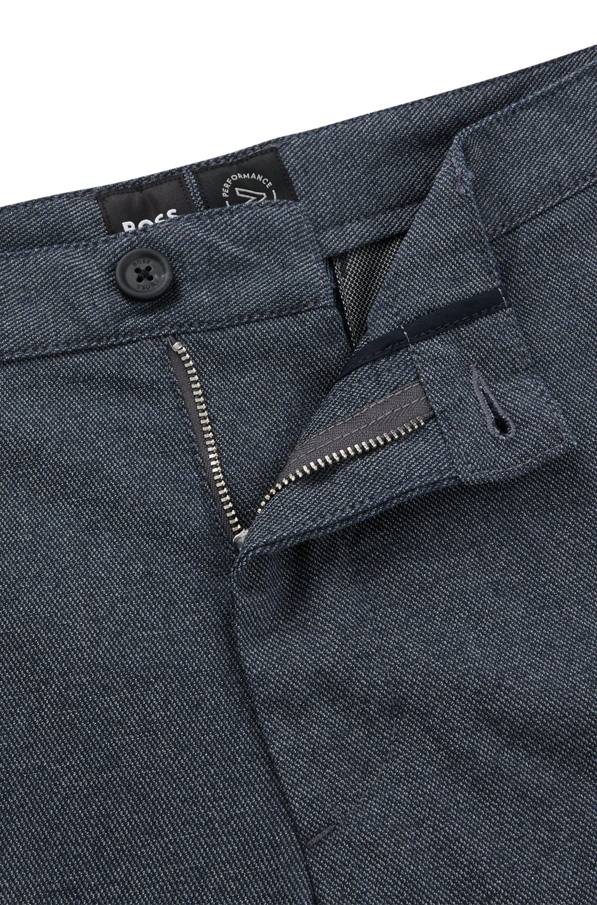 SLIM-FIT SHORTS IN MELANGE TWILL - 6