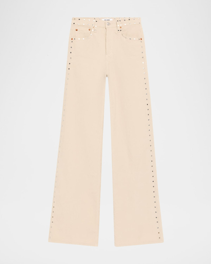 Studded Wide Flare Corduroy Pants 1