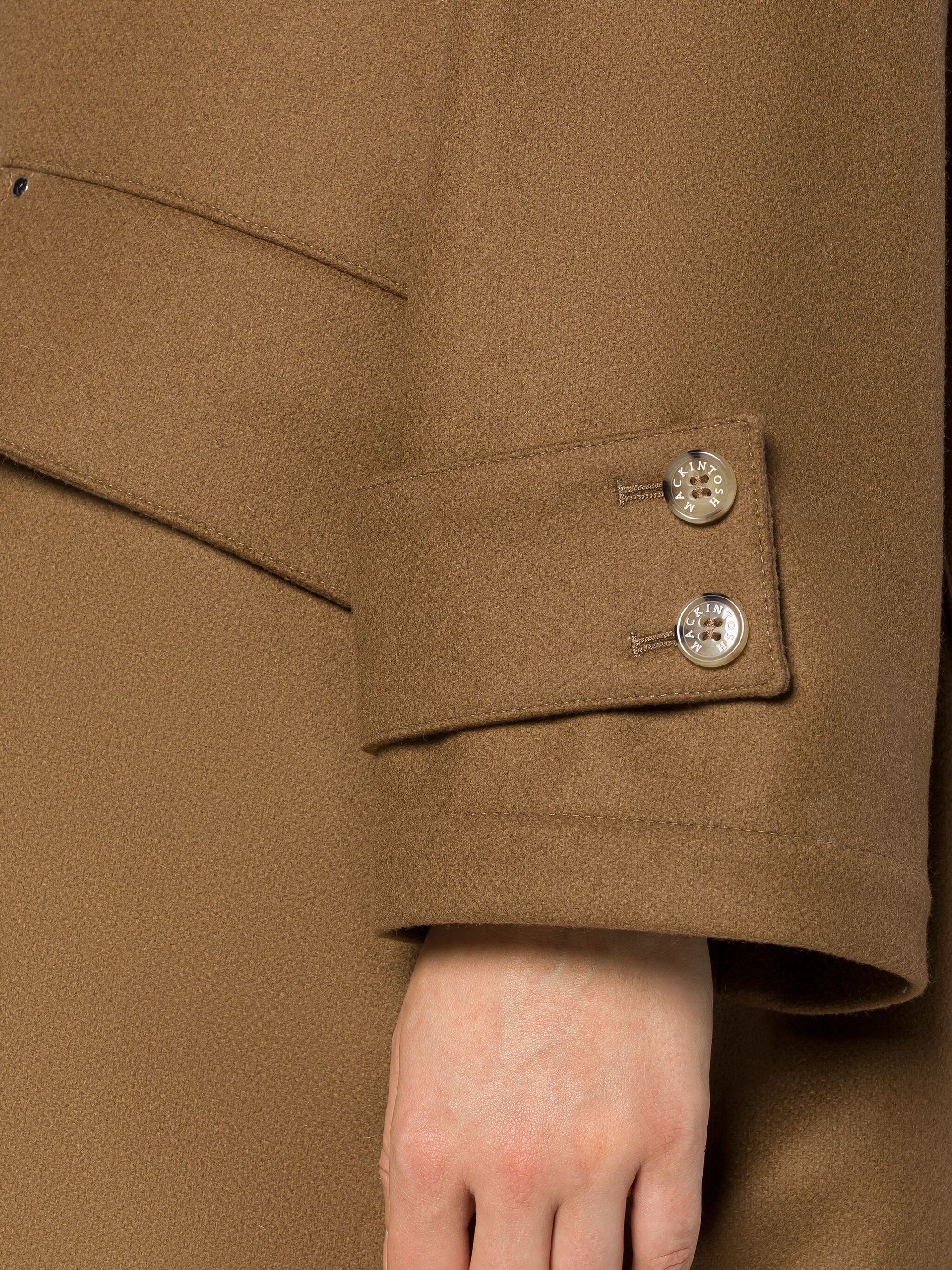 HUMBIE CAMEL BROWN WOOL OVERCOAT - 6