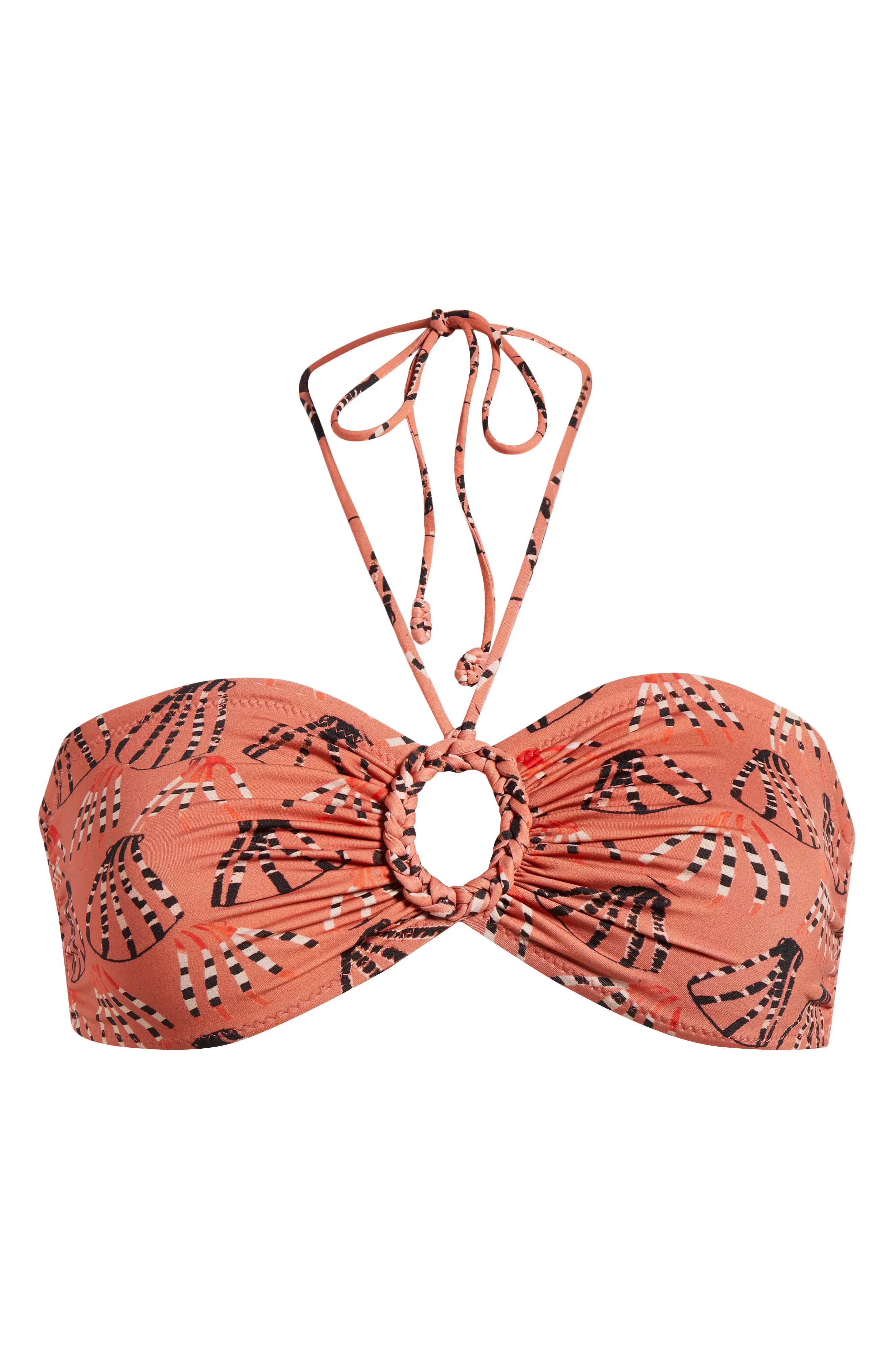 Flynn Abstract Print Halter Neck Bikini Top - 6