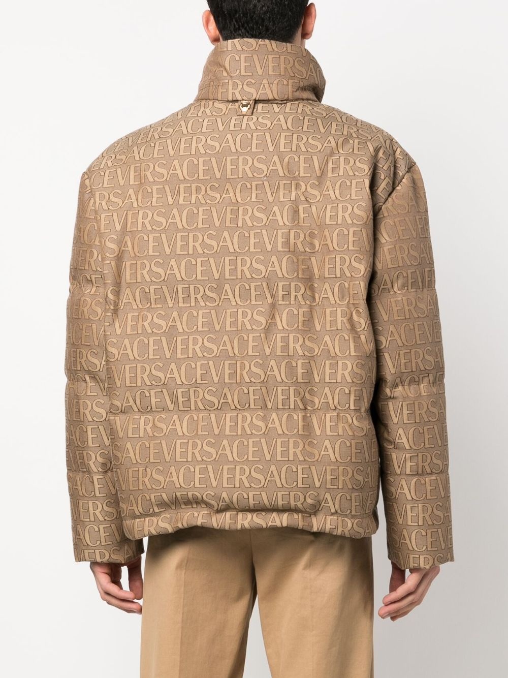 Versace Allover logo-print puffer jacket - 4