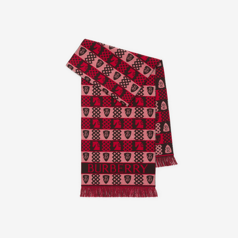 Chess Fair Isle Wool Scarf 1