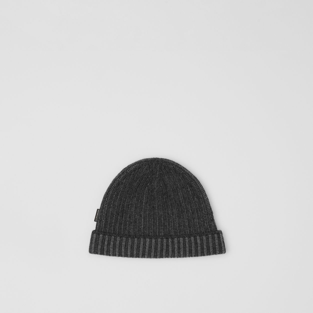 Rib Knit Cashmere Beanie - 1