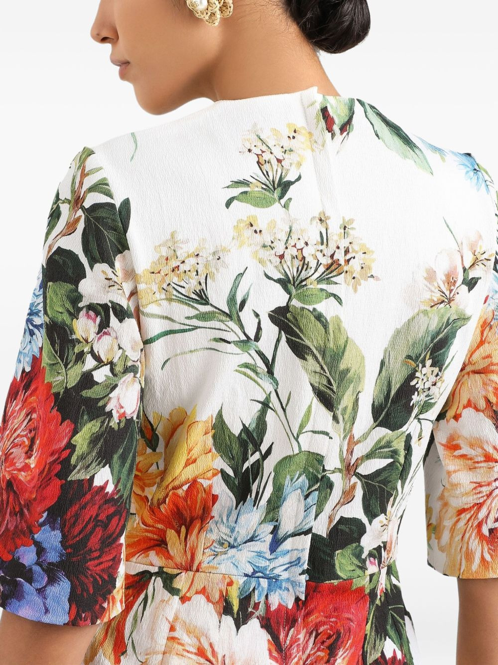 floral-print mini dress - 5
