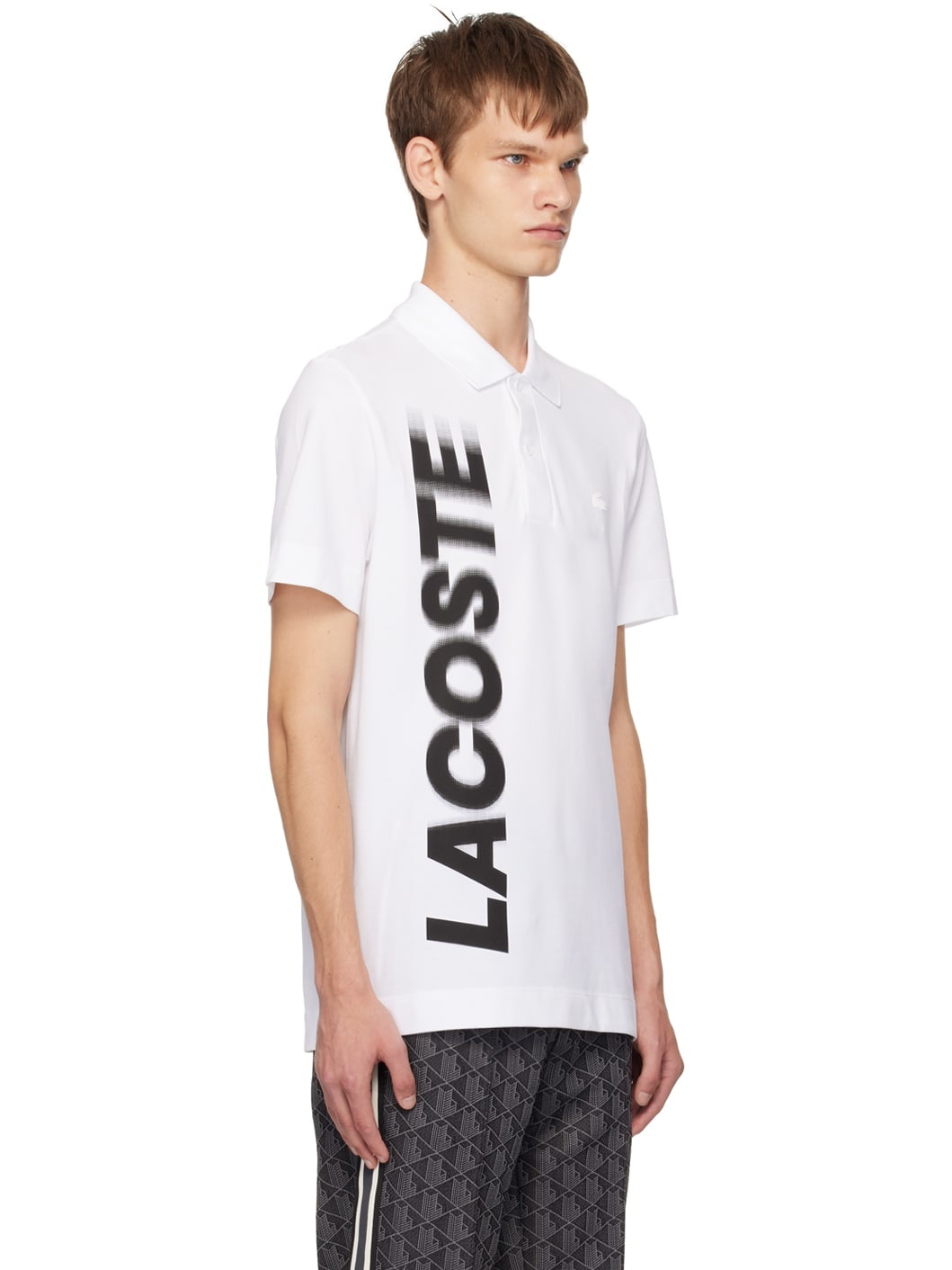 White Regular Fit Movement Printed Polo - 2