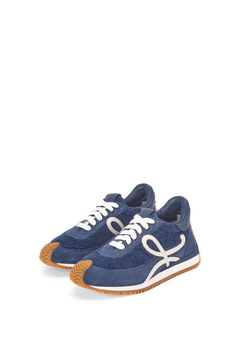 Loewe Flow runner in terry cloth and suede outlook