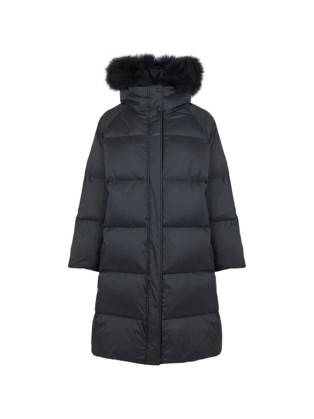 lamb wool-trim down jacket - 1