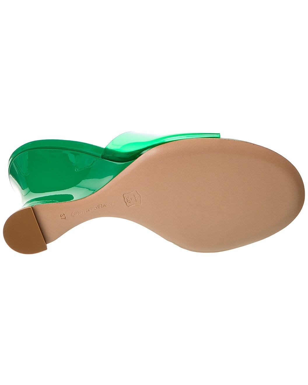 Gianvito Rossi 95 Vinyl & Patent Wedge Sandal - 4