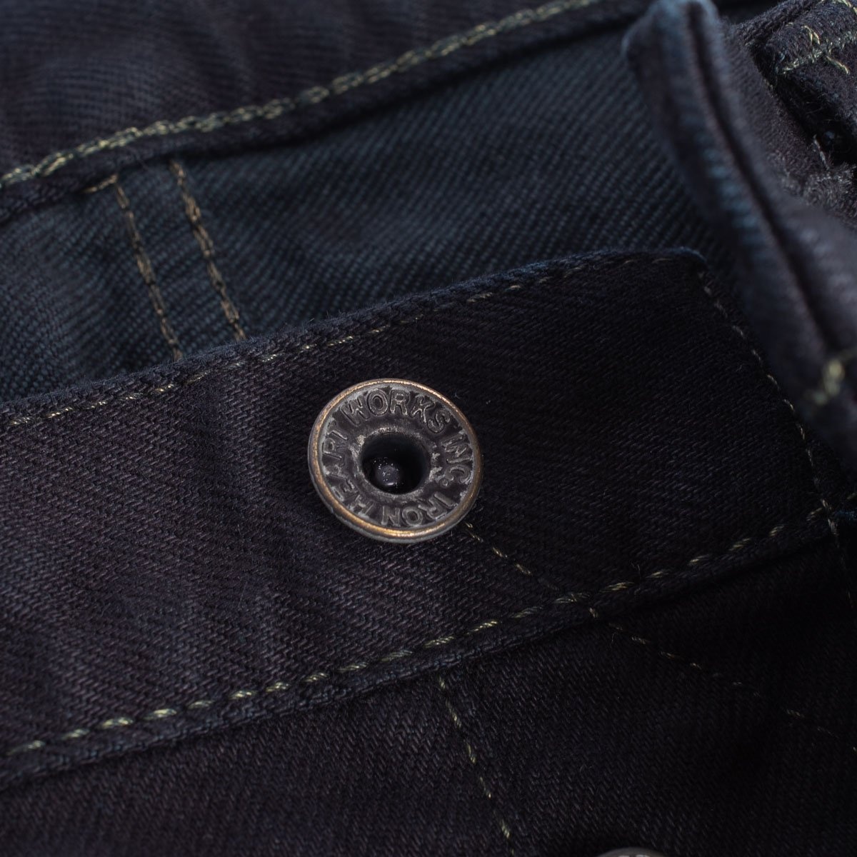 IH-555S-142OD 14oz Selvedge Denim Super Slim Cut Jeans - Indigo Overdyed Black - 8