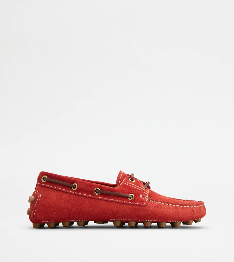 BOAT GOMMINO BUBBLE IN SUEDE - RED - 1