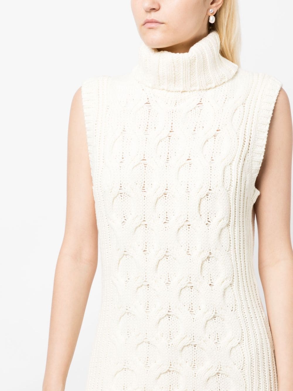 Mod cable-knit sleeveless dress - 5