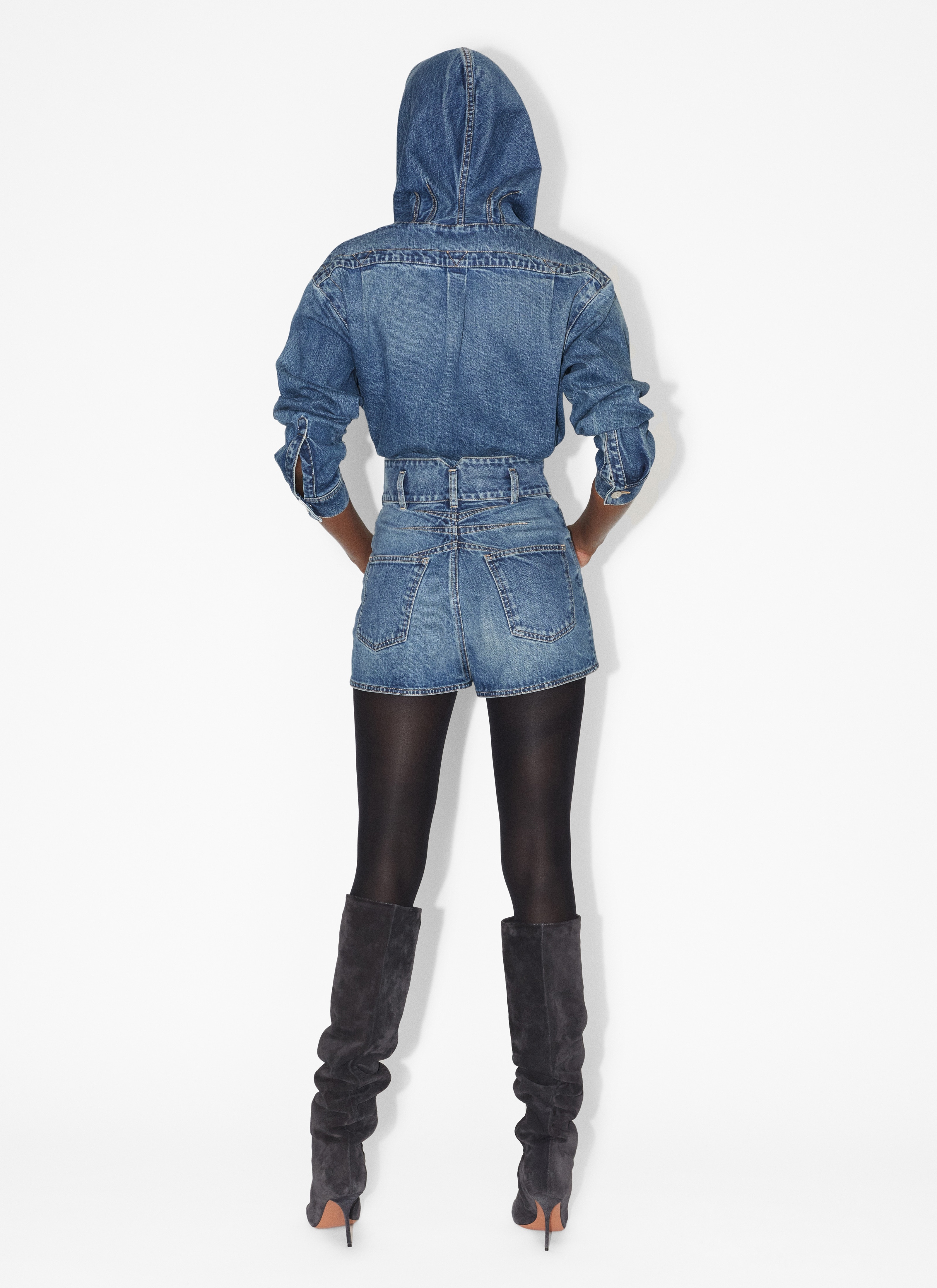 Hooded denim body