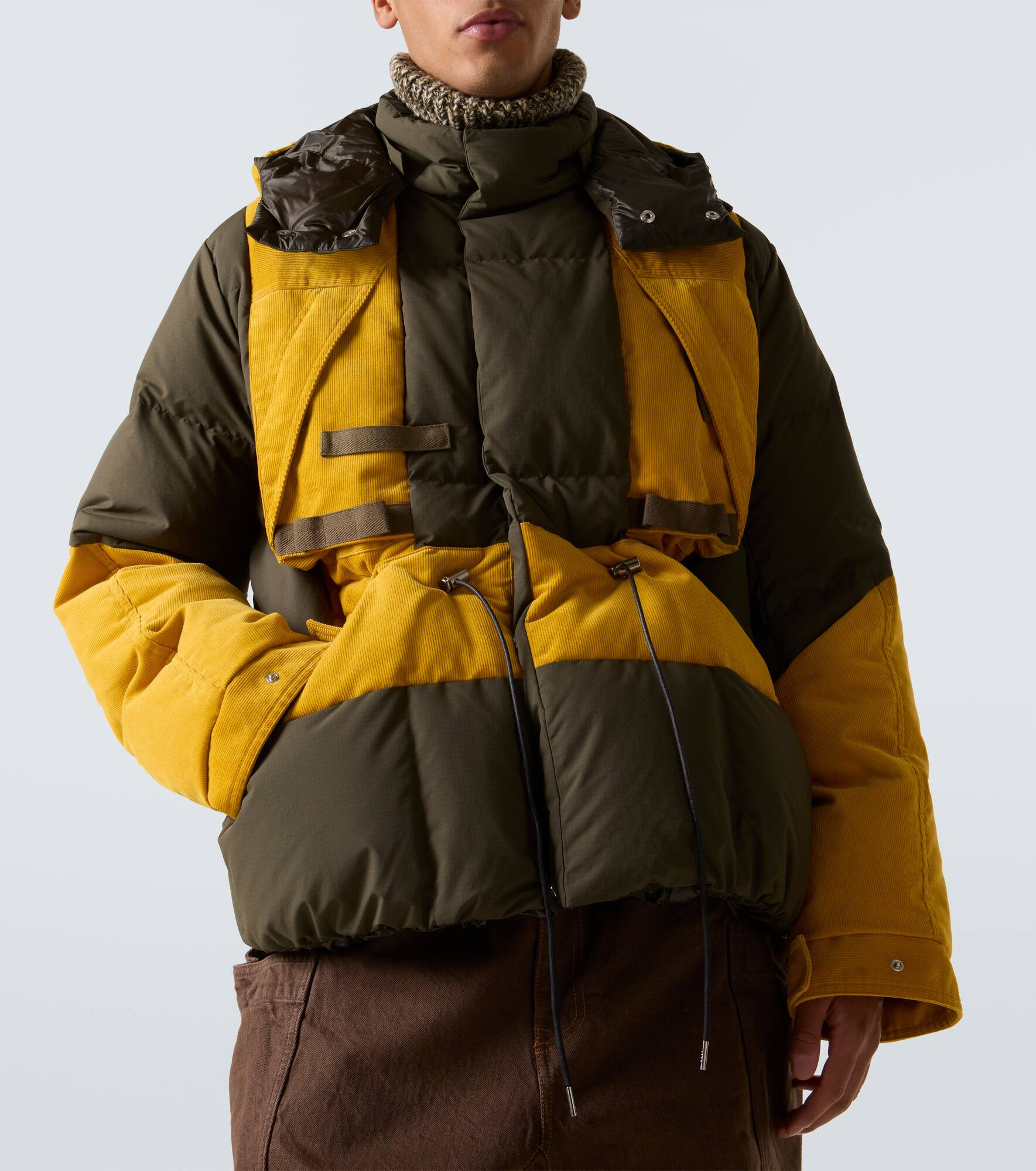 Colorblock down jacket - 5