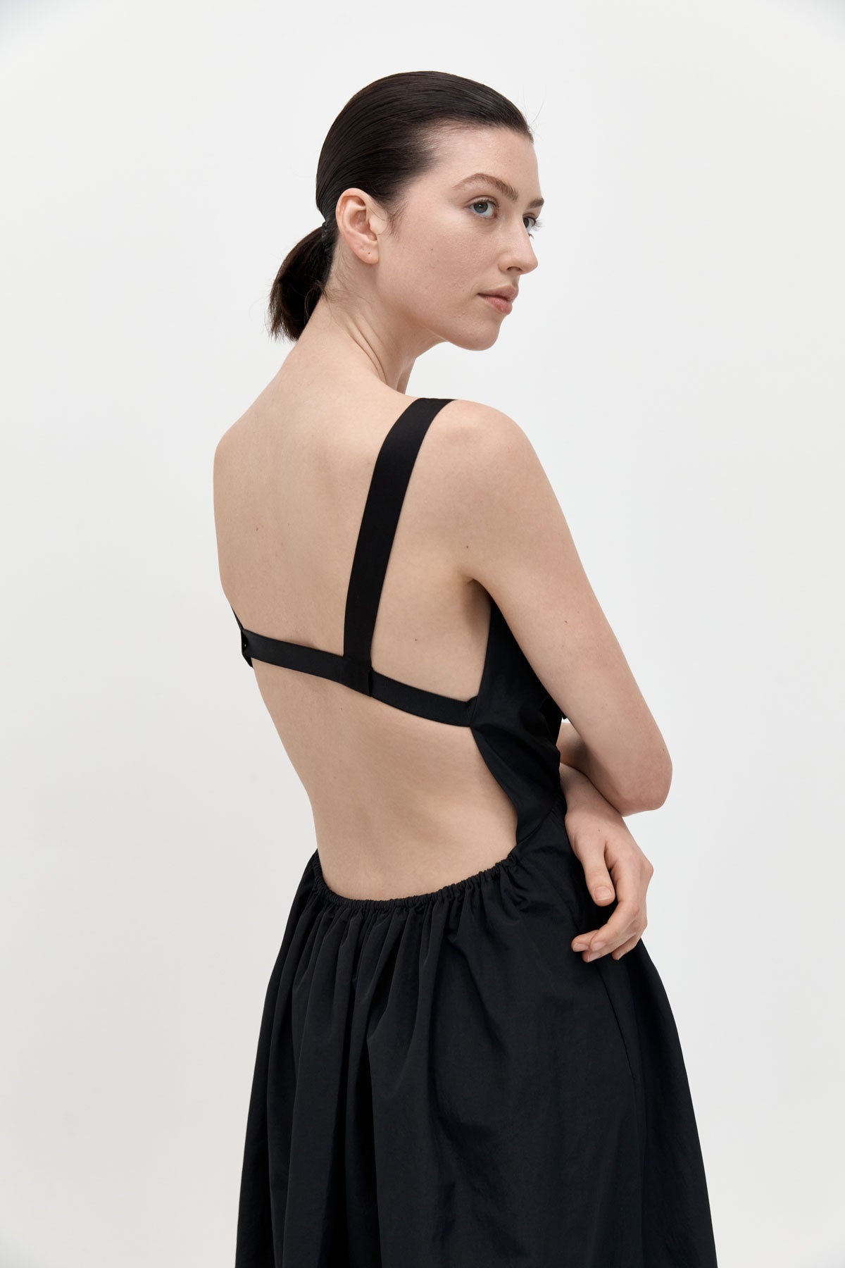 Plunge Sun Dress - Black - 2