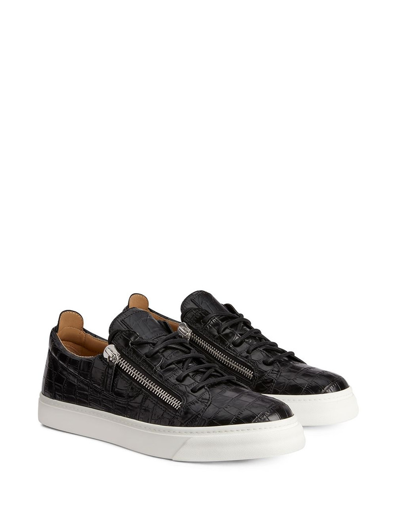 Giuseppe Zanotti Frankie crocodile-effect sneakers outlook