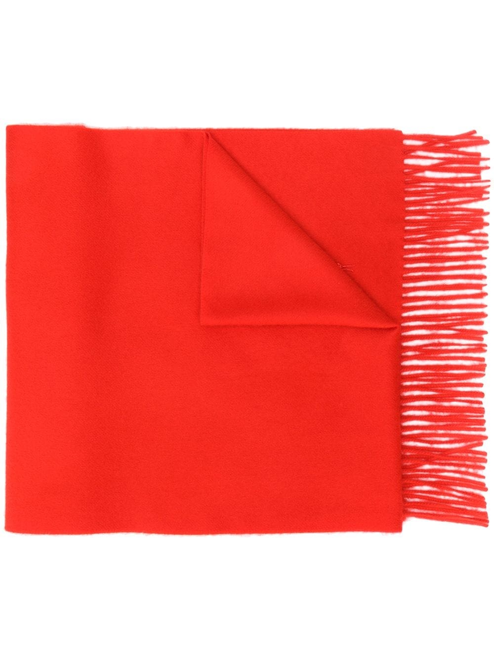 Red Cashmere Embroidered Scarf | ACC-013/E - 1