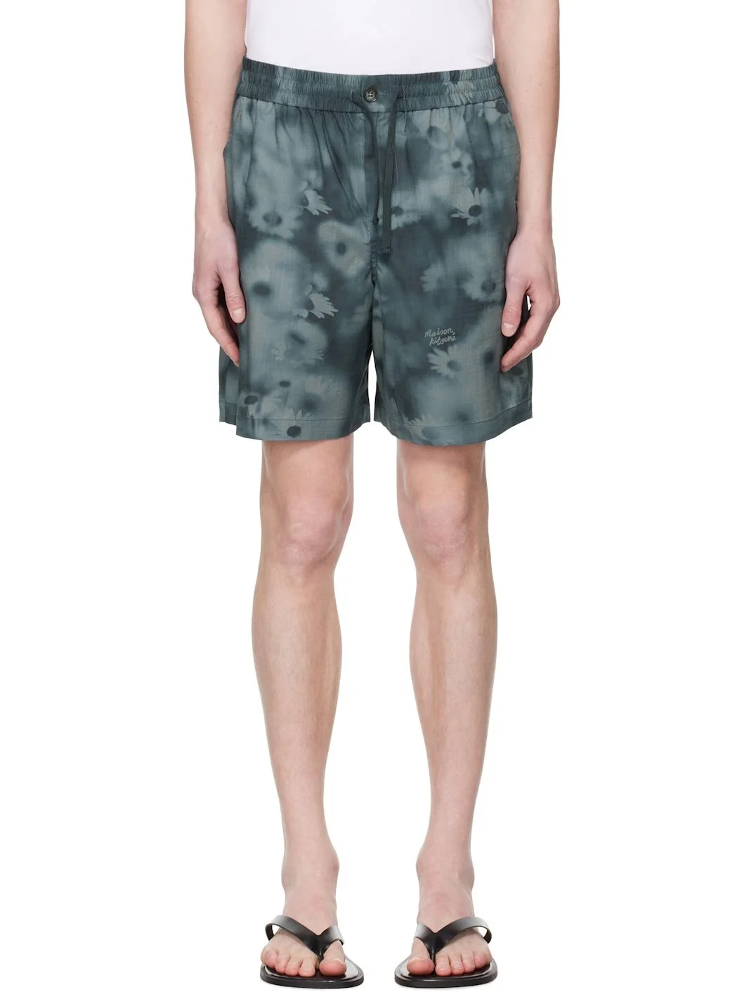 Blue Elasticated Shorts - 1