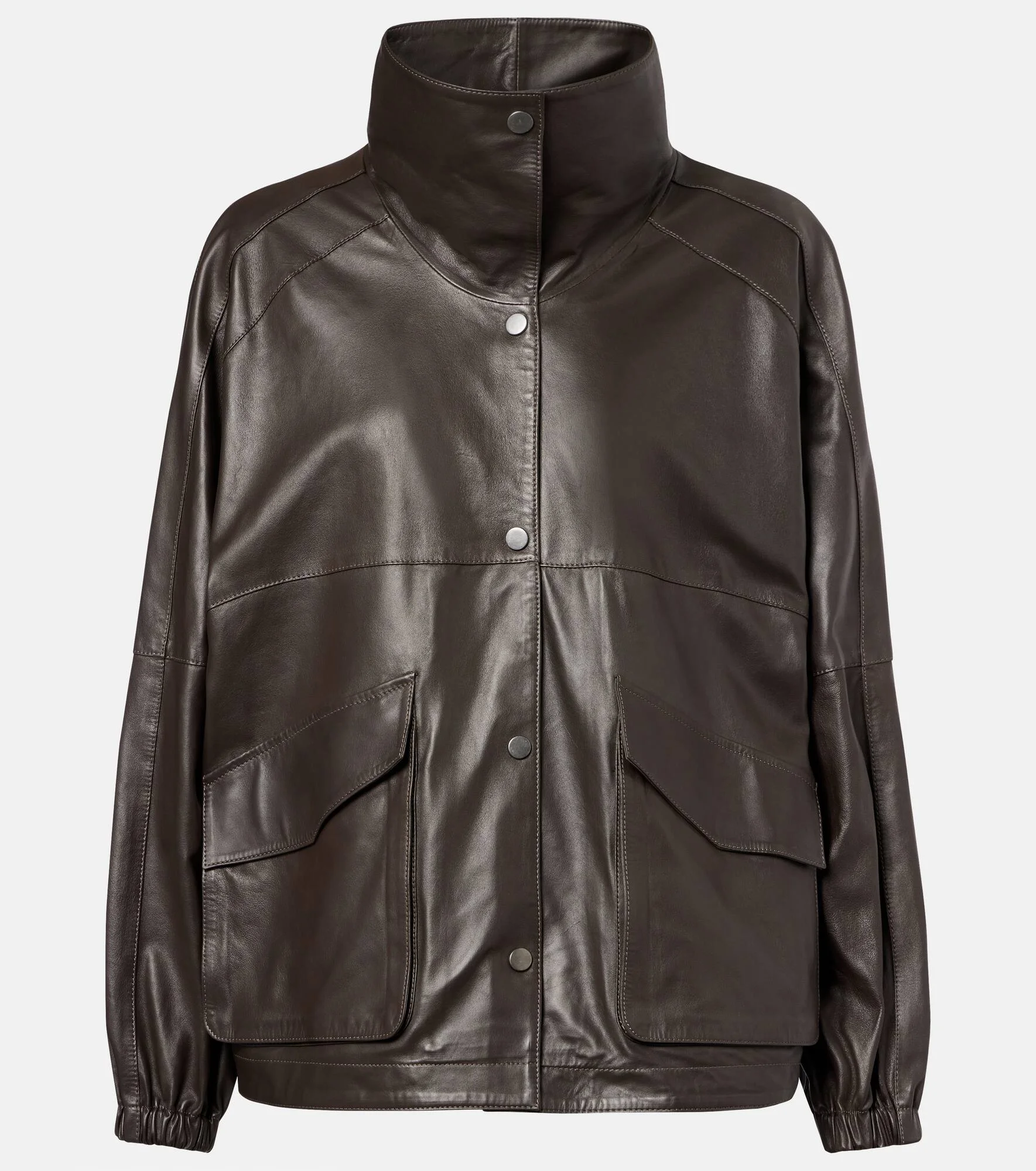 Anorak leather jacket - 1