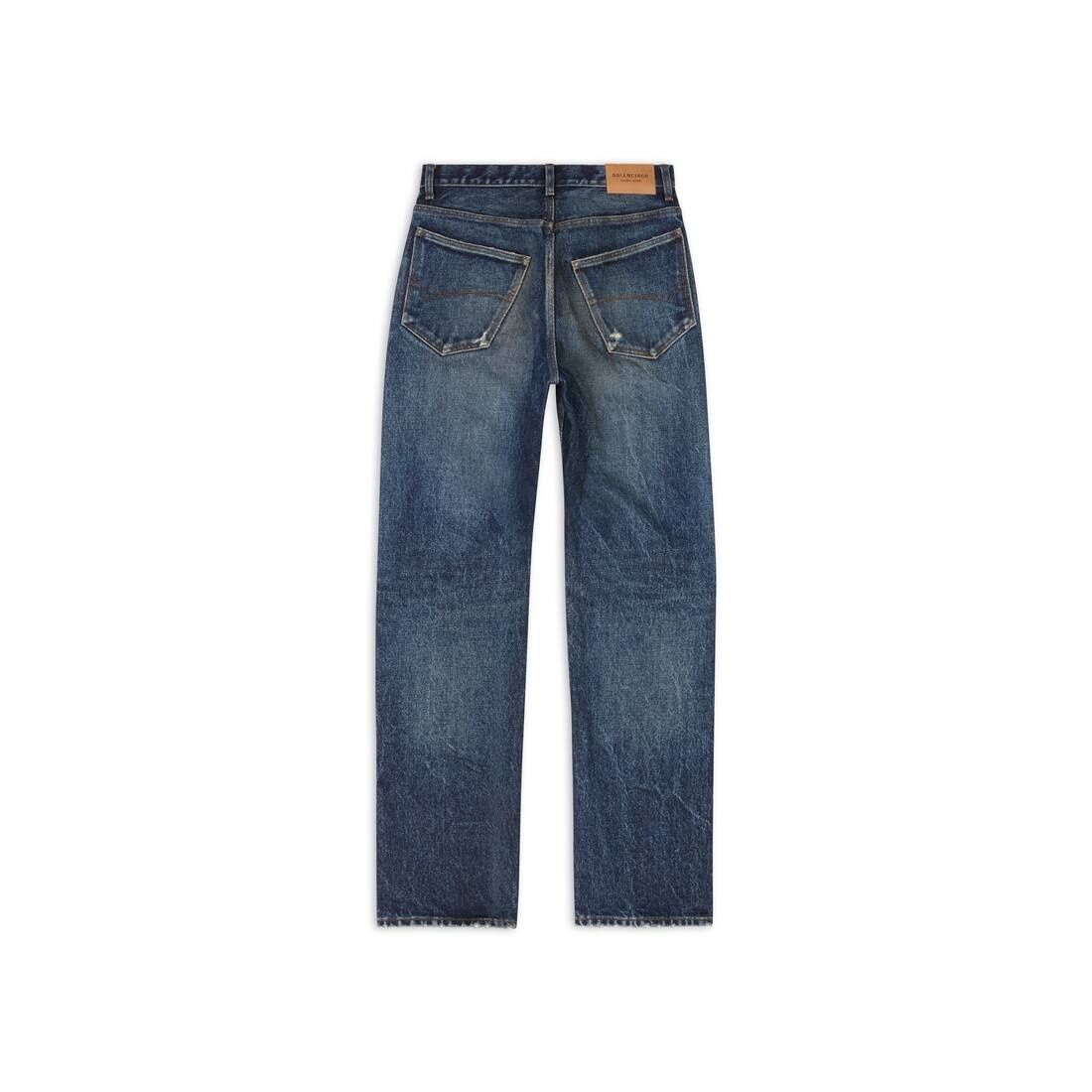 Men's Relaxed Jeans in Navy Blue - 6