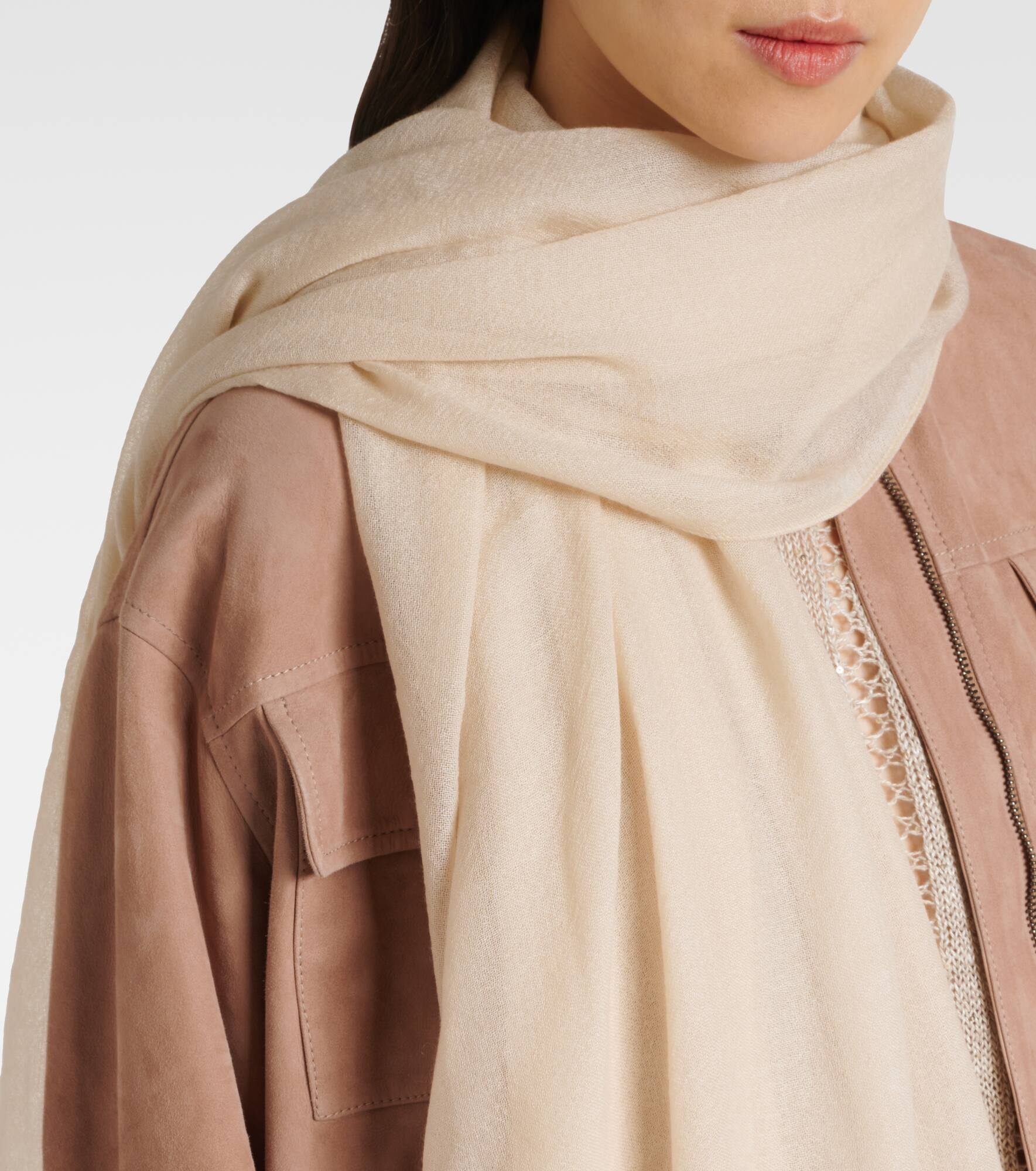Cashmere and silk scarf - 3