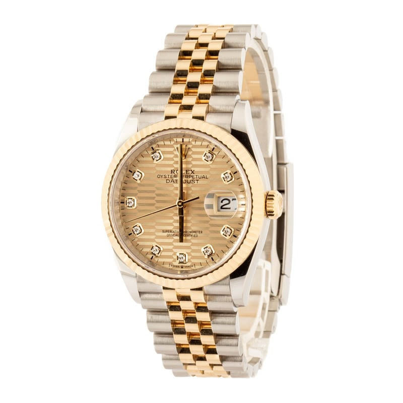Rolex Datejust 36 Ref 126233 Fluted Motif Diamond Dial - 2