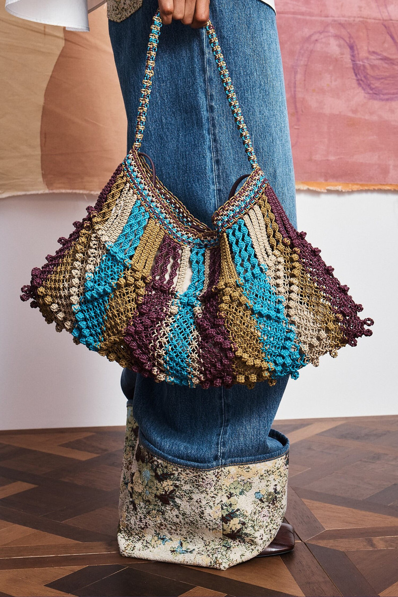 ALÉMAIS Leather Maxi Crescent Tote Multi outlook