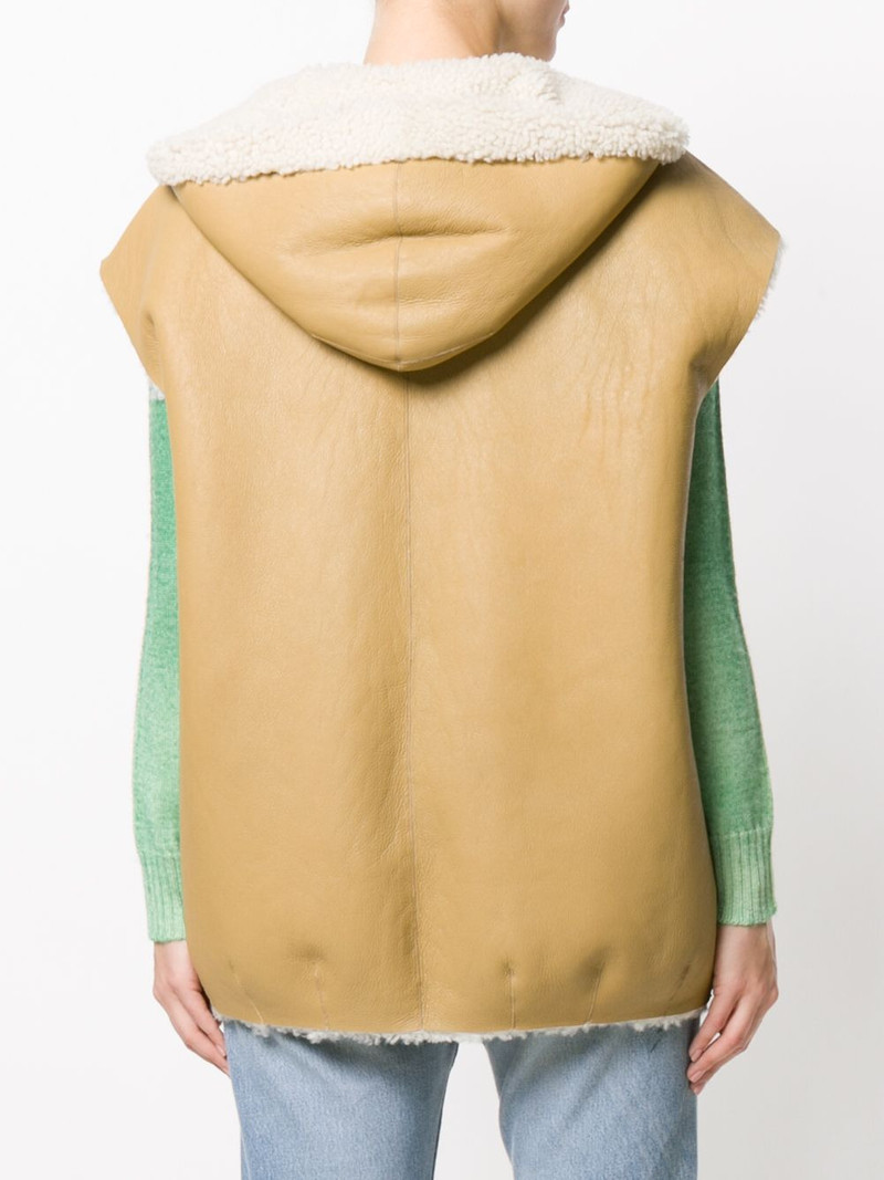 zipped shearling gilet 4