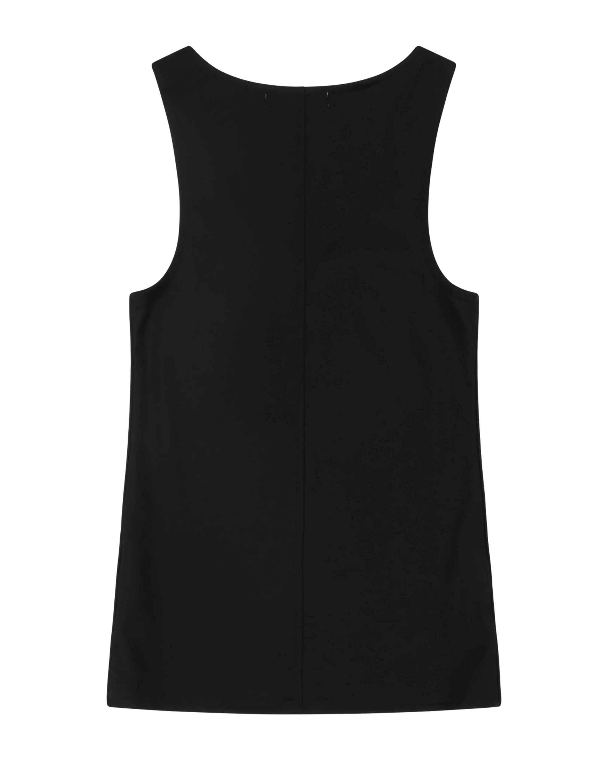 STRETCH WOOL TANK BLACK - 2