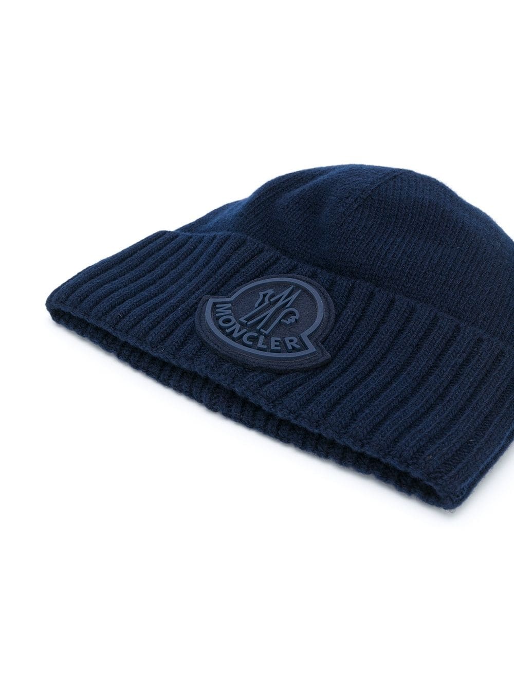 ribbed large logo beanie - 2