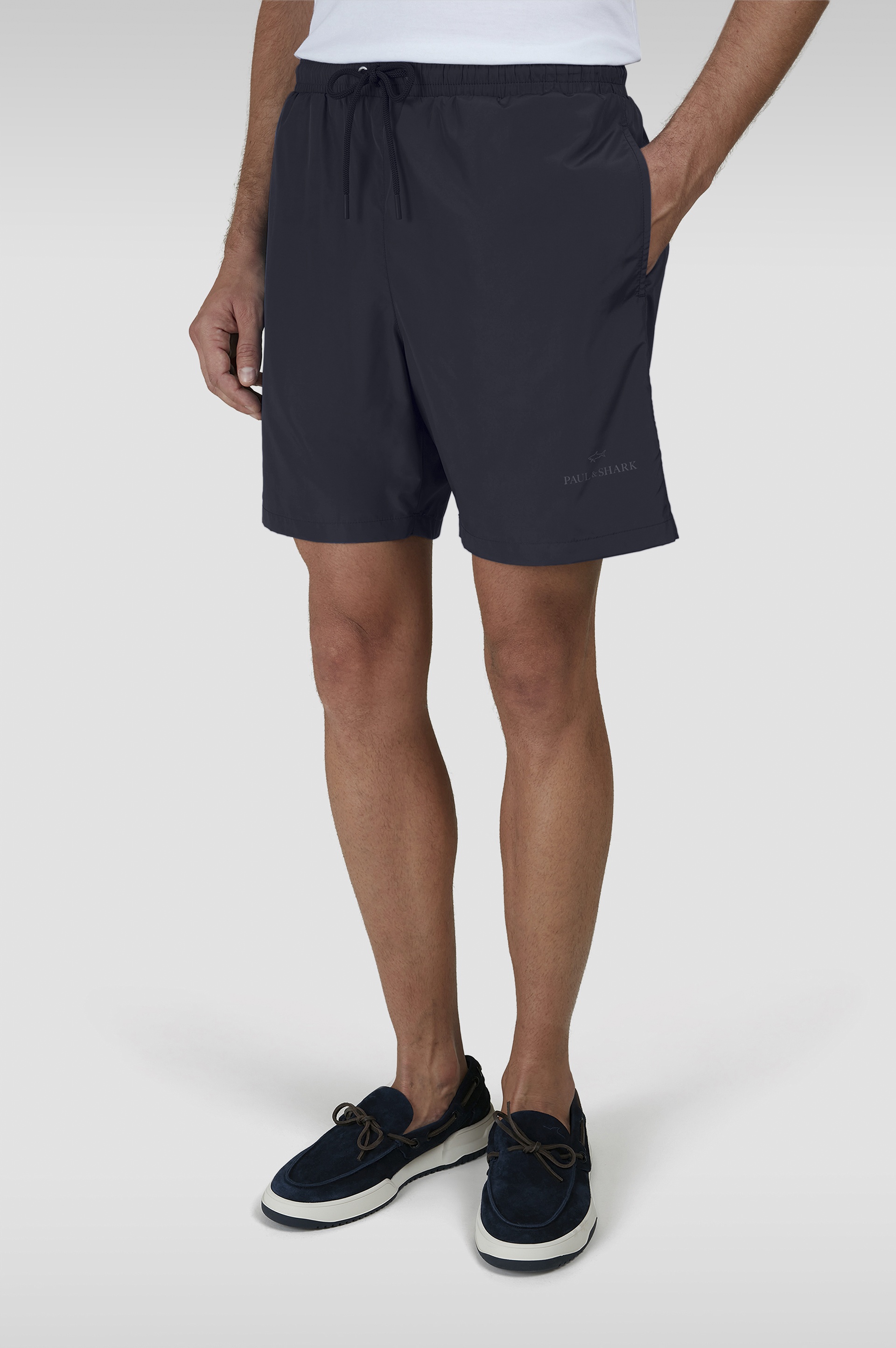 SWIM SHORTS WITH REFLECTIVE LOGO PRINT - 6