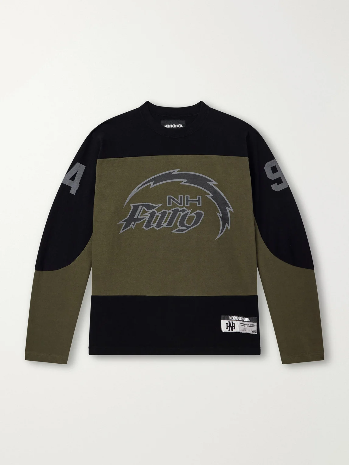 Hockey Logo-Appliqué Paneled Cotton-Jersey T-Shirt - 1