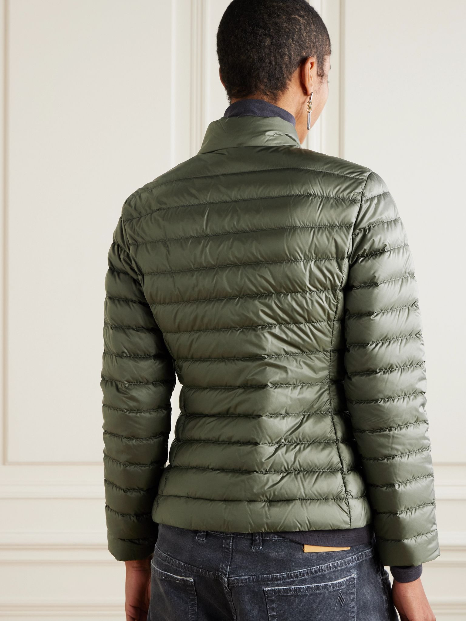 Igelle padded quilted shell down jacket Dark green - 4