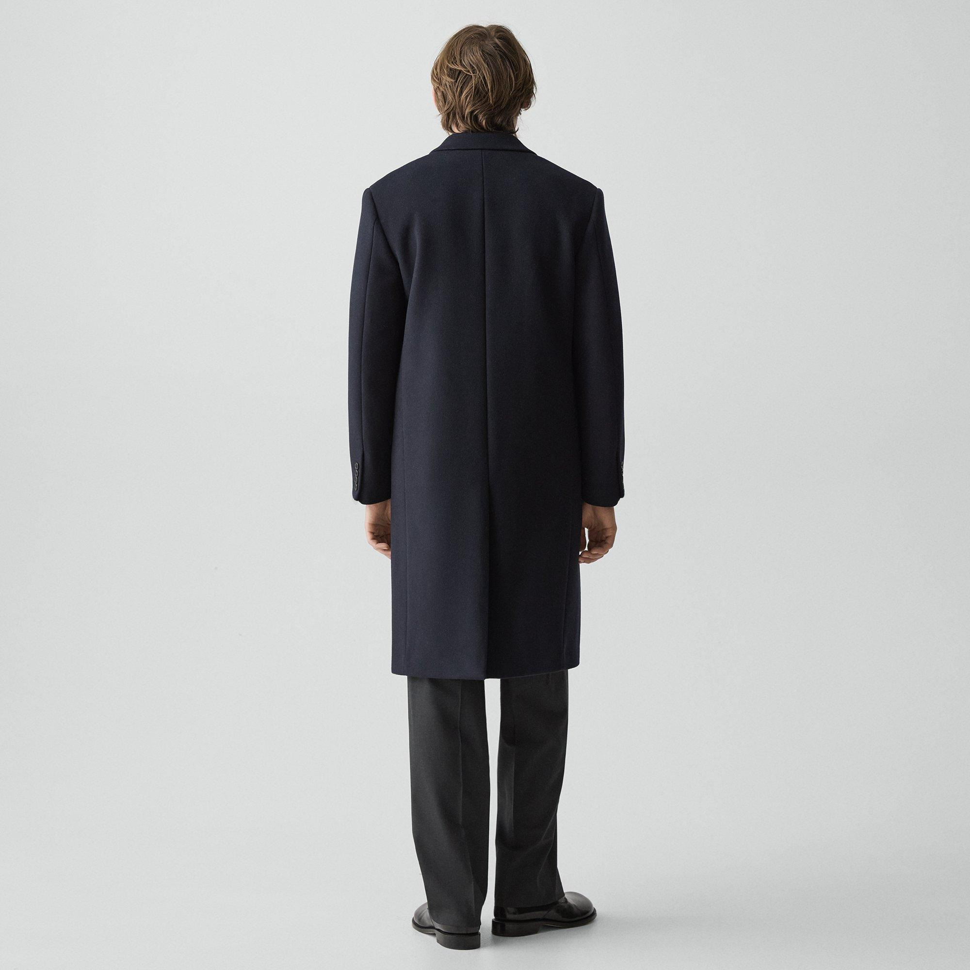 Two-Button Coat in Plush Melton - 4