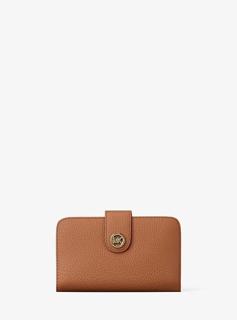 MK Pop Charm Medium Pebbled Leather Wallet - 1