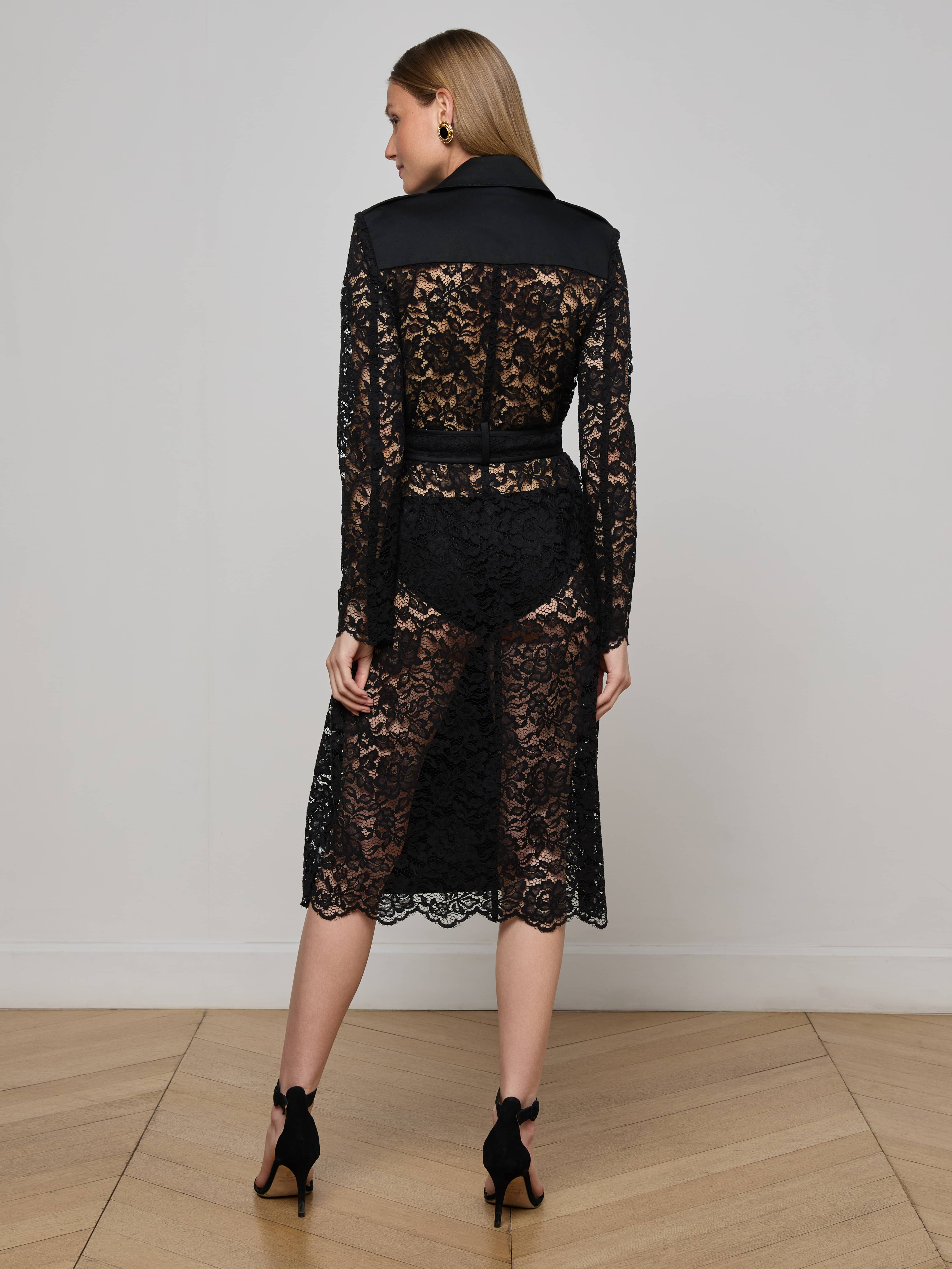 Amata Lace Trench Coat - 7