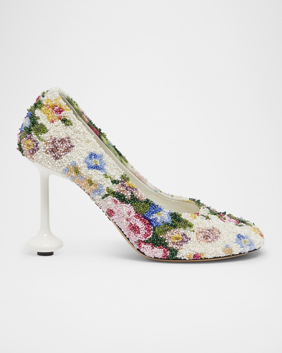 Loewe Toy Floral Beaded Pumps | neimanmarcus | REVERSIBLE