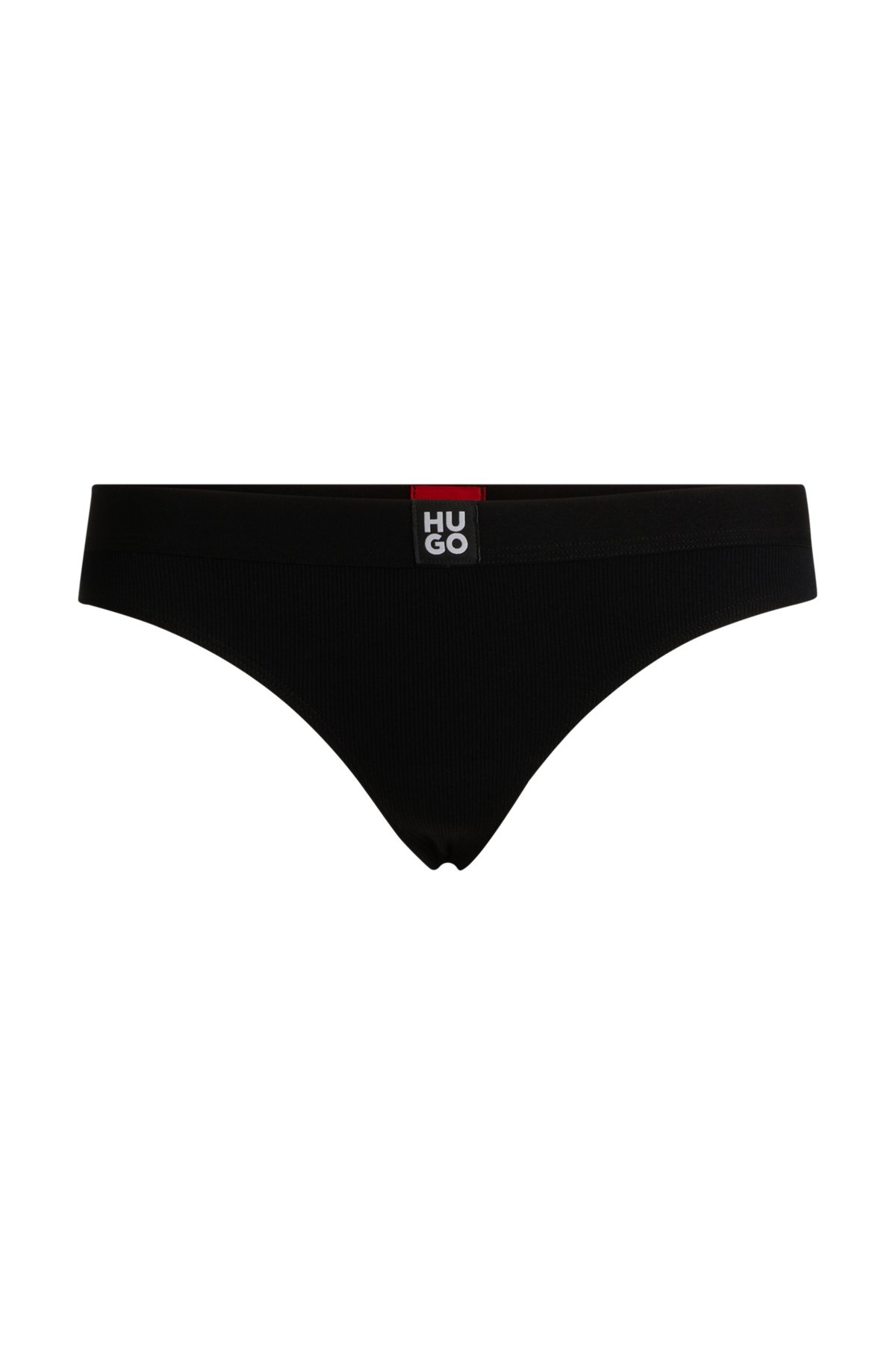 RIBBED STRETCH-MODAL BRIEFS WITH STACKED-LOGO WAISTBAND - 1
