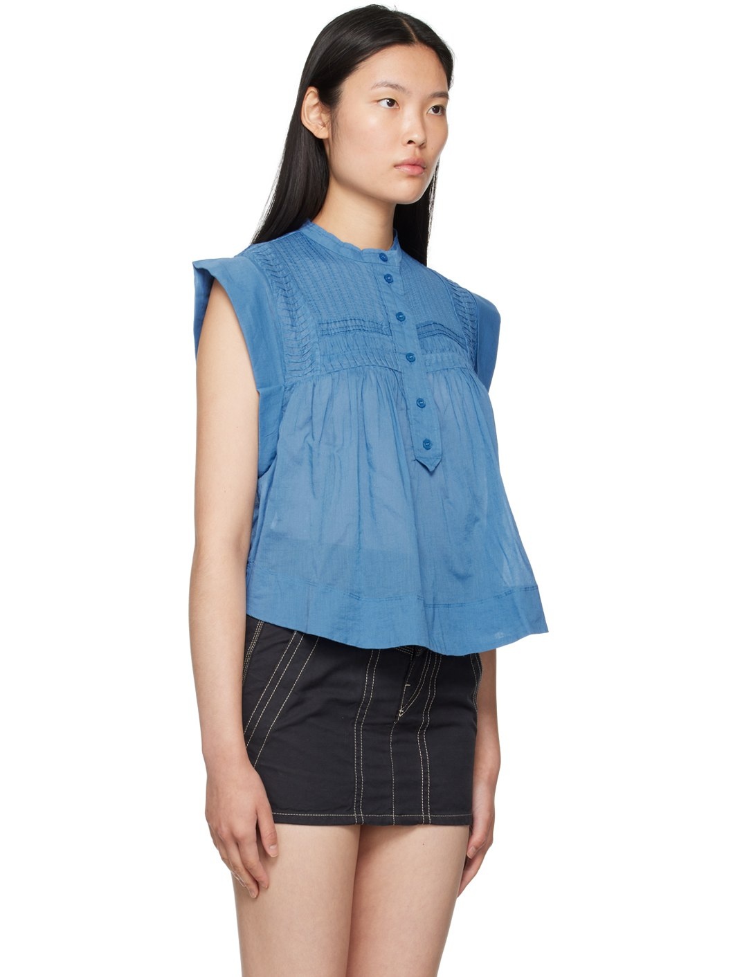 Blue Leaza Blouse - 2